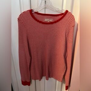 Thermal Long Sleeve Striped Top